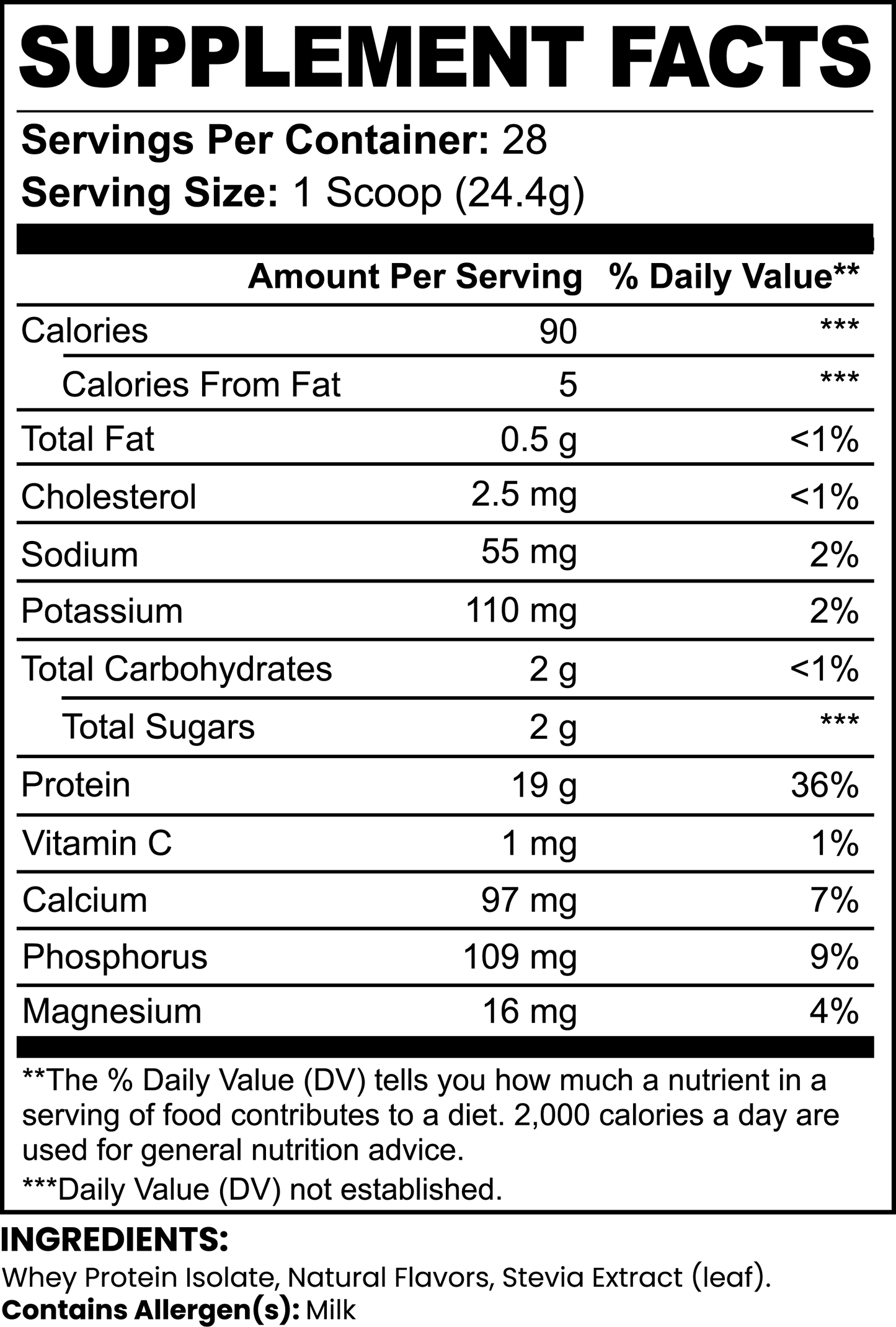 Lean3 100% Whey Protein Isolate (Vanilla)